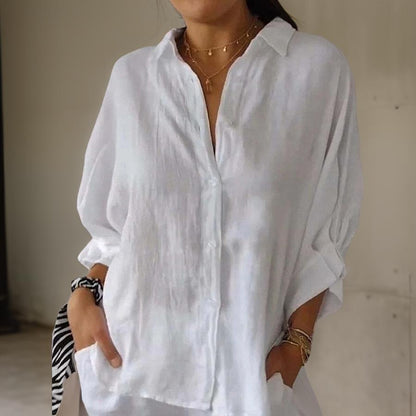 Mia – Classy Cotton Blend Blouse