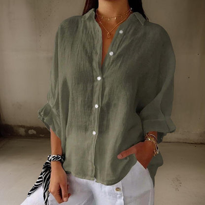 Mia – Classy Cotton Blend Blouse
