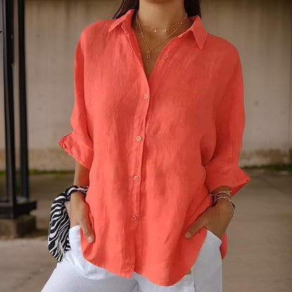 Mia – Classy Cotton Blend Blouse