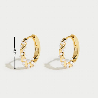 Siena – Pearl Hoop Earrings