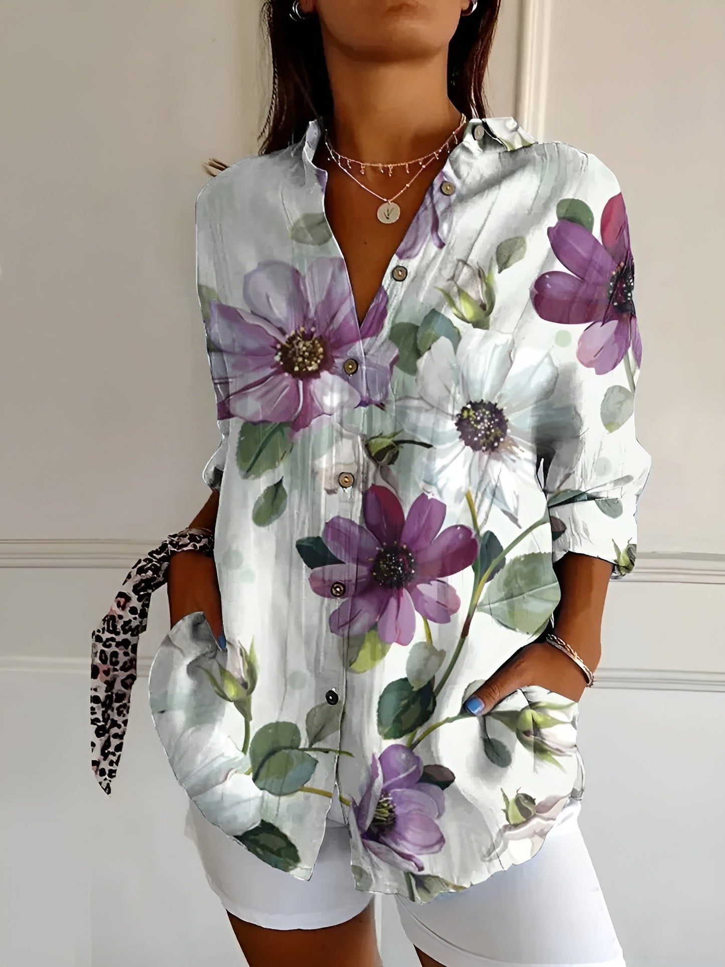 Adeline – Floral Button-Up Shirt