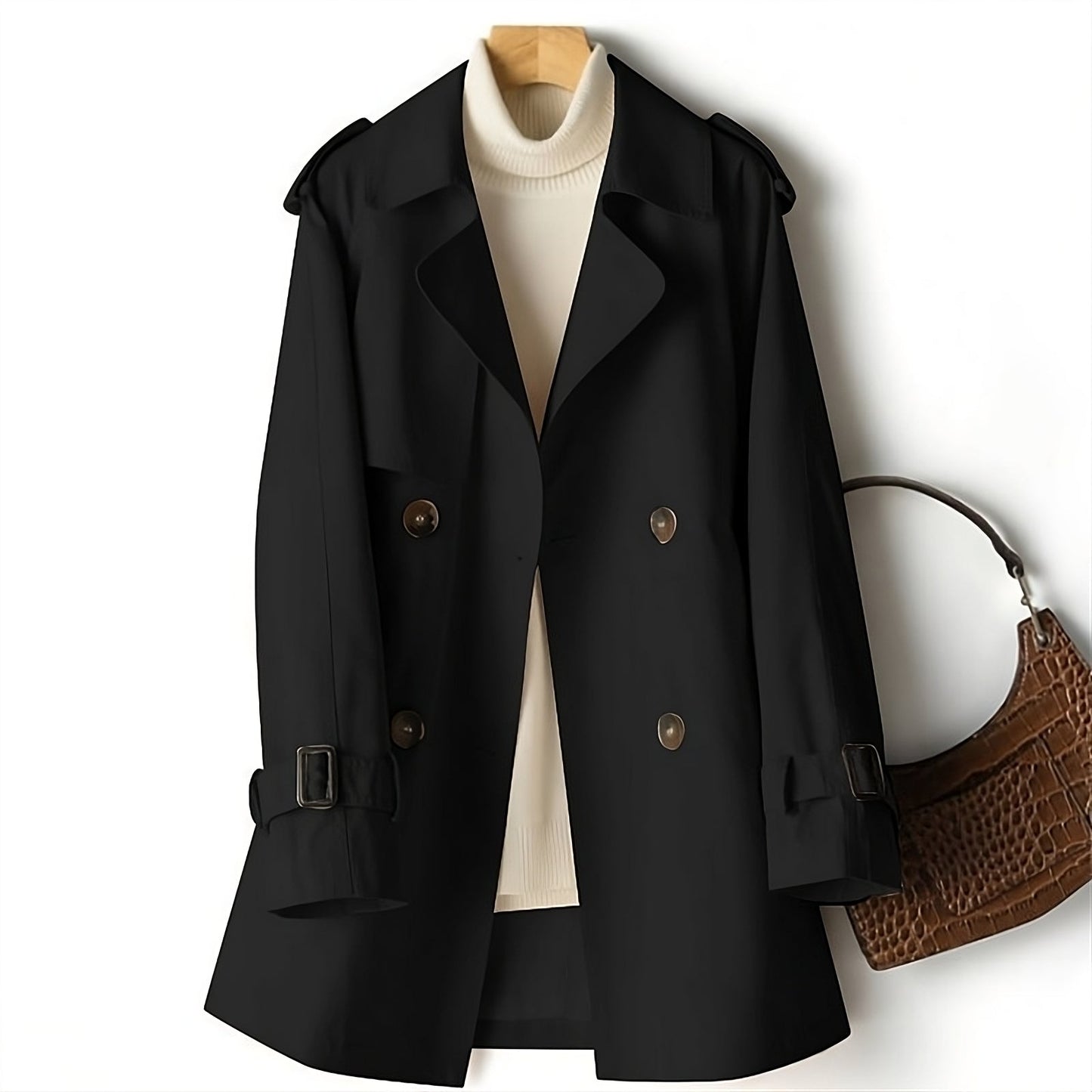 Eloise – Elegant Short Trench Coat