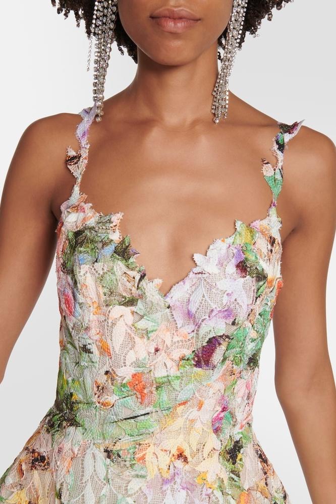 Whitney – Floral Lace Midi Dress Elegant