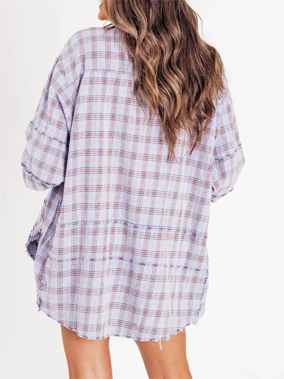 Clara – Oversized Plaid Shirt